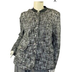 Established Blazer Tweet Black Grey And White Size 18 See Ptp